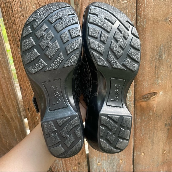 BOC BORN Women’s Black Leather Buckle Strap Slip On Clogs Shoe Size 6 - Picture 8 of 11